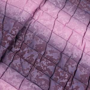 Tkanina pikowana wzór pasy śliwkowy, flok