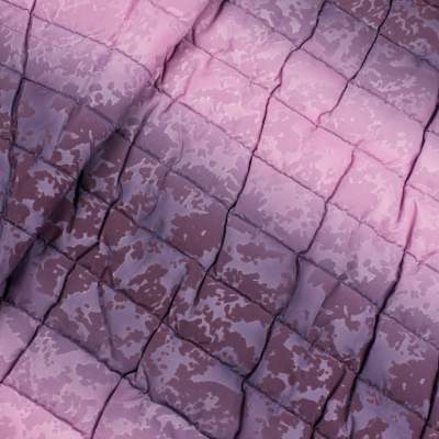 Tkanina pikowana wzór pasy śliwkowy, flok