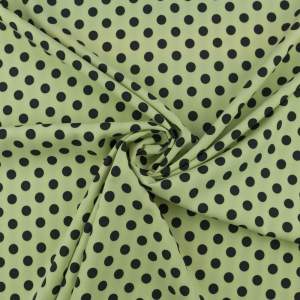 Tkanina Silki groszki jasna limonka