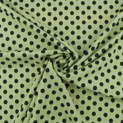 Tkanina Silki groszki jasna limonka