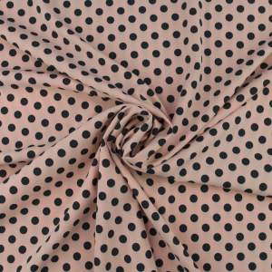 Tkanina Silki groszki brudny brzoskwiniowy