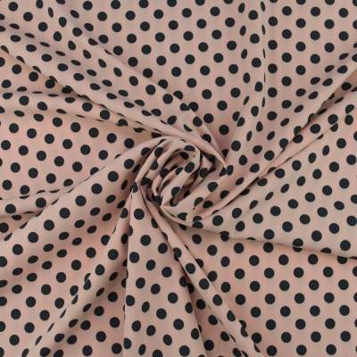 Tkanina Silki groszki brudny brzoskwiniowy
