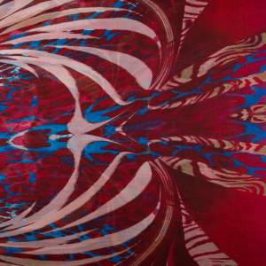 Tkanina Batyst abstrakcyjny bordowy