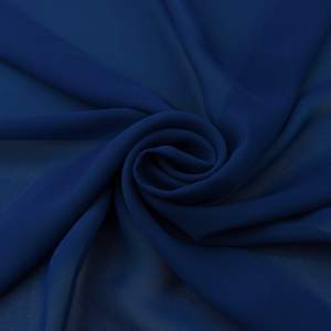 Szyfon materiał kolor ciemny niebieski