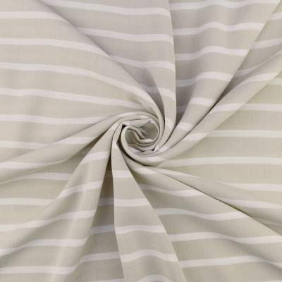 Tkanina Wiskoza – wzór w pasy, jasny beżowy