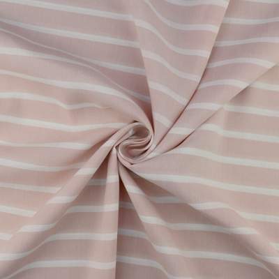 Tkanina Wiskoza – wzór w pasy, jasny różowy