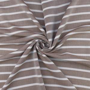 Tkanina Wiskoza – wzór w pasy, jasny brązowy