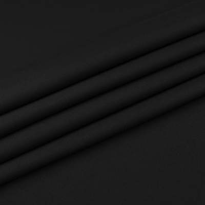 Tkanina Panama czarna 280 cm – gruba tkanina dekoracyjna na zasłony, obrusy