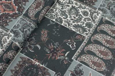 Szyfon żorżeta Mona Lisa Collection wzór orientalny, grafit