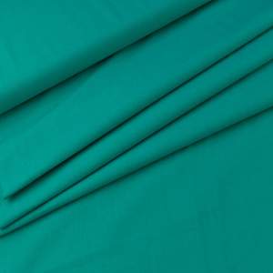 Bawełna Popelina Organiczna ciemny zielono turkusowy