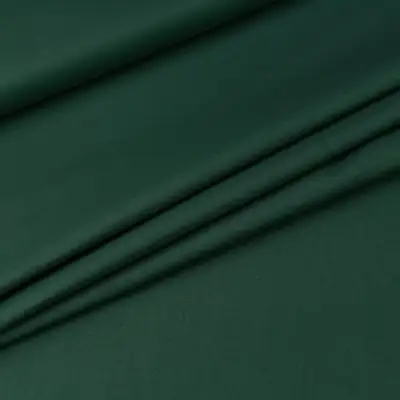 Bawełna Popelina Organiczna ciemny zielony