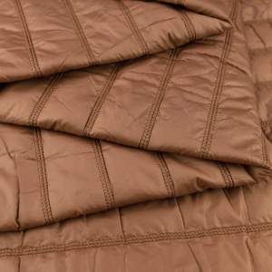 Pikówka wierzchnia z ociepliną pasy ciemny karmelowy