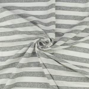 Dzianina wiskozowa pasy szaro biały