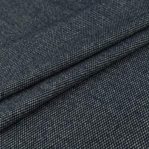 Dzianina swetrowa z wełną szaro granatowy