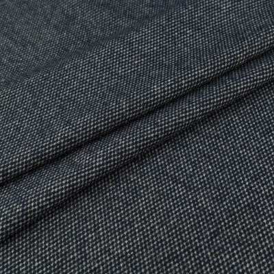 Dzianina swetrowa z wełną szaro granatowy