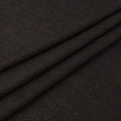 Dzianina swetrowa z wełną brązowo czarny