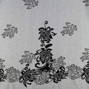 Dzianina border dwustronny szary