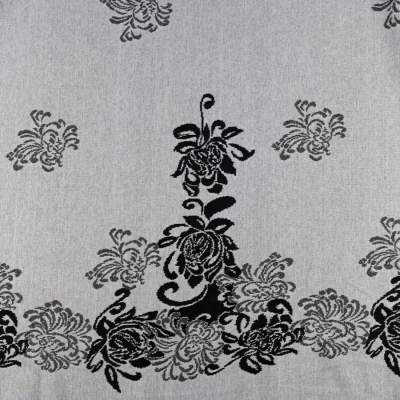 Dzianina border dwustronny szary