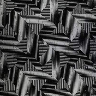 Dzianina geometryczny czarny