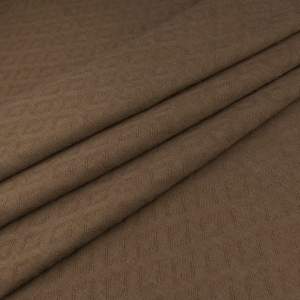 Dzianina swetrowa geometryczny brązowy