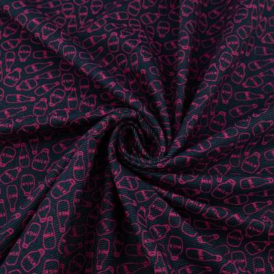 Dzianina z bawełną milk granatowy