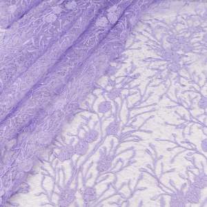 Koronka z cekinami jasny fioletowy