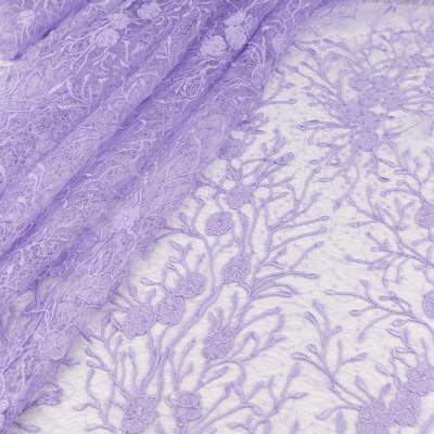 Koronka z cekinami jasny fioletowy