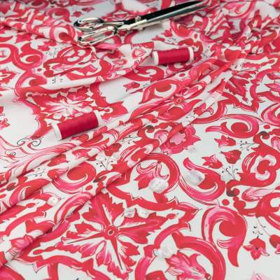 Szyfon jedwabny majolica różowy