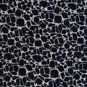 Tkanina Krepa cętki granatowy