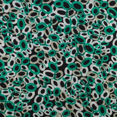 Tkanina Krepa elipsa zielony