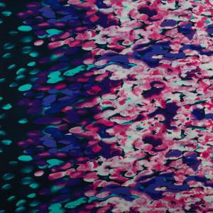 Tkanina Krepa abstrakcja różowy