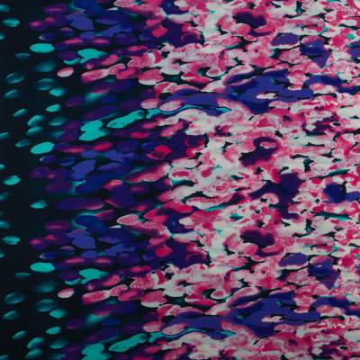 Tkanina Krepa abstrakcja różowy