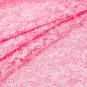 Koronka Gipiura na tiulu różowy