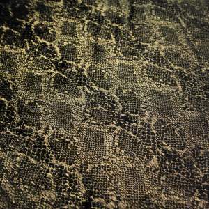 Sztuczne futro wzór złoty wąż