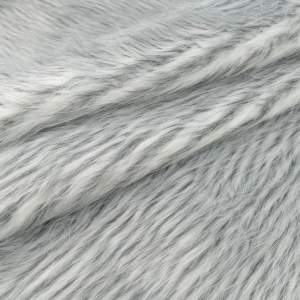 Sztuczne futro szaro biały