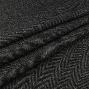 Wełna płaszczowa jodełka szaro grafitowy