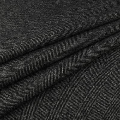 Wełna płaszczowa jodełka szaro grafitowy