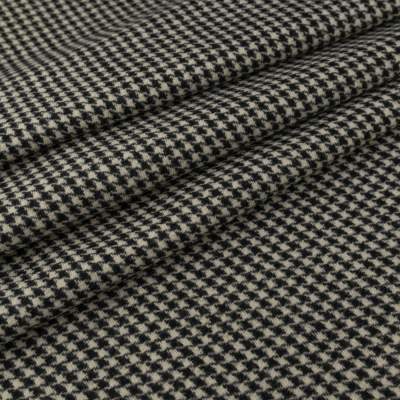 Wełna płaszczowa pepitka beżowo czarny