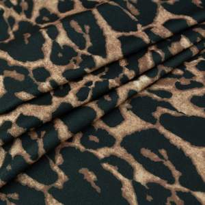 Dzianina Swetrowa Panterka beżowy