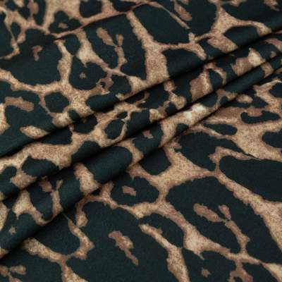 Dzianina Swetrowa Panterka beżowy