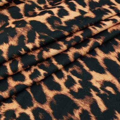 Dzianina Swetrowa Panterka beżowy