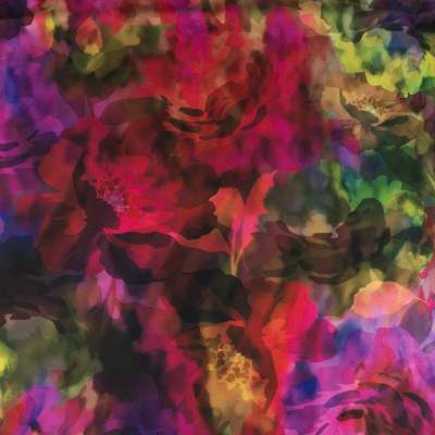 Tkanina krepa abstrakcyjny różowy