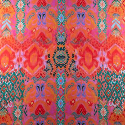 Tkanina silki orientalny czerwony