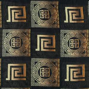 Tkanina szyfon wzór włoski czarny