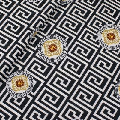 Tkanina Barbie Marchiano wzór typu Versac czarny