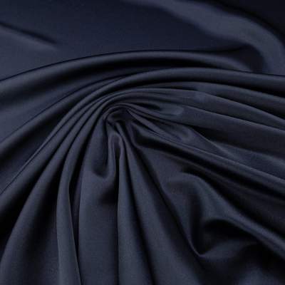 Tkanina satyna krepa kolor granatowy