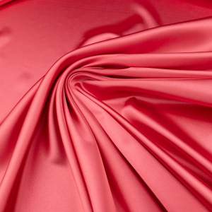 Tkanina Satyna z lycrą kolor ciemny koralowy