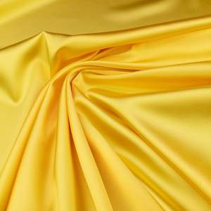Tkanina Satyna z lycrą kolor żółty