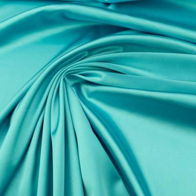 Tkanina Satyna z lycrą kolor turkusowy