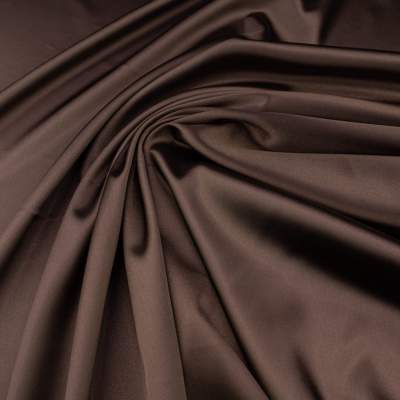 Tkanina Satyna z lycrą kolor czekoladowy brązowy